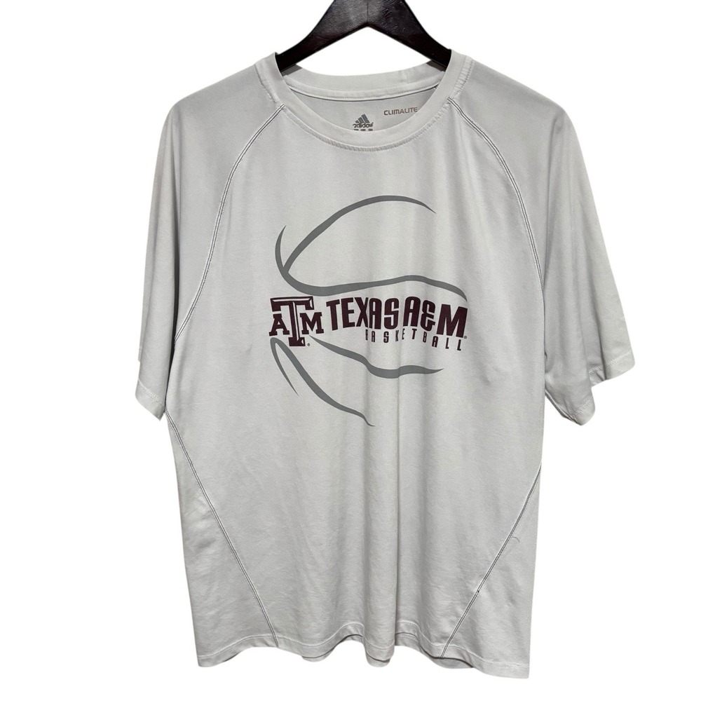 Texas A&M‎ Aggies Basketball Team Issued Adidas Climalite Men's XL T-Shirt